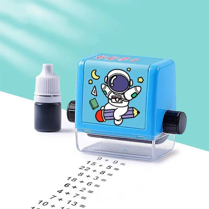 Math Practice Number Rolling Stamp – Addition & Subtraction Roller Within 100 | Quick Question Generator for Pupils | Digital Roller Type