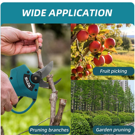 HILDA Brushless Electric Pruning Shears – Cordless Fruit Tree Branch Scissors | Fits Makita 18V Battery