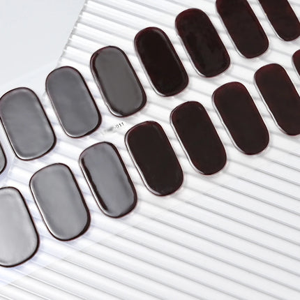 16Tips Semi-Cured Gel Nail Stickers – Pure Color UV/LED Gel Polish Wraps | Long-Lasting, Easy-to-Use Nail Decoration