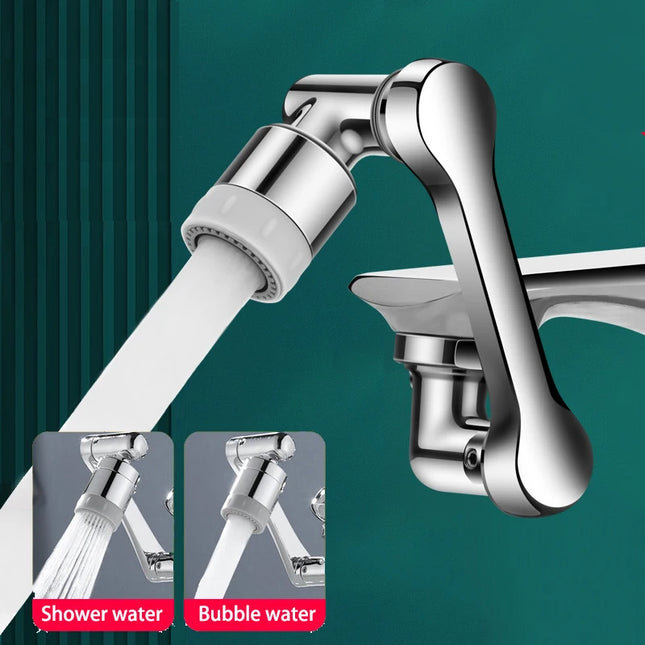 1080° Swivel Stainless Steel Faucet Extender – Dual Spray Modes Water Tap Nozzle Aerator for Kitchen & Bathroom