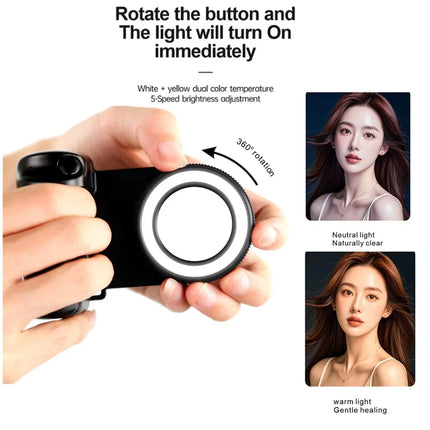 2025 MagSafe Bluetooth Shutter Phone Holder – Camera Handle Grip & Selfie Stabilizer with Fill Light