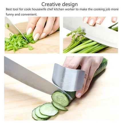Stainless Steel Finger Guard for Cutting – Safe Chopping Hand Protector | Kitchen Safety Tool
