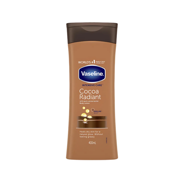 Vaseline Radiant Cocoa Body Lotion - 200ml (Pack of 6) | Moisturizing Dry Skin with Pure Cocoa Butter