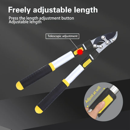 Professional Telescopic Bypass Pruning Shears – Heavy-Duty Garden Lopper with Extendable Metal Body & Ergonomic Grip for Tree Branches & Landscaping