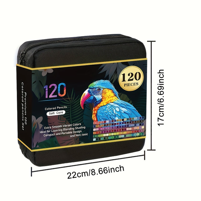 120 Pack Colored Pencils Set – Soft Core, 120 Vibrant Colors for Adult Coloring Books & Art Projects