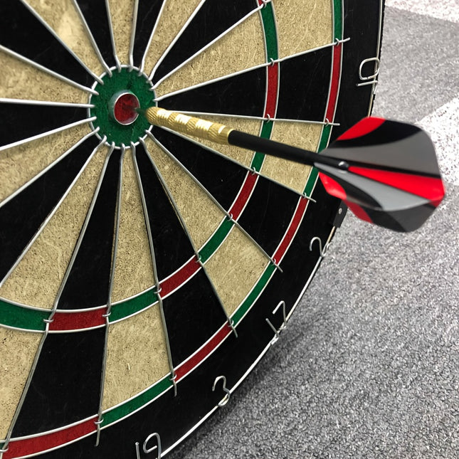 Tournament-Size Bristle Dart Board – Indoor Hanging Target Game with Steel Tip Darts & Mounting Hardware – Classic Dartboard for Adults