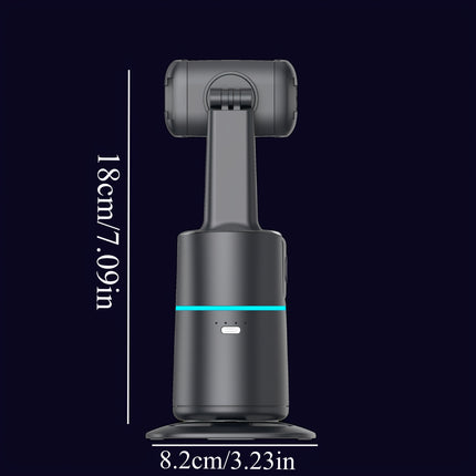 Automatic Face Tracking Tripod – 360° Intelligent Rotating Phone Holder with Gesture Control, No App Needed, Ideal for Vlogs & Live Streaming