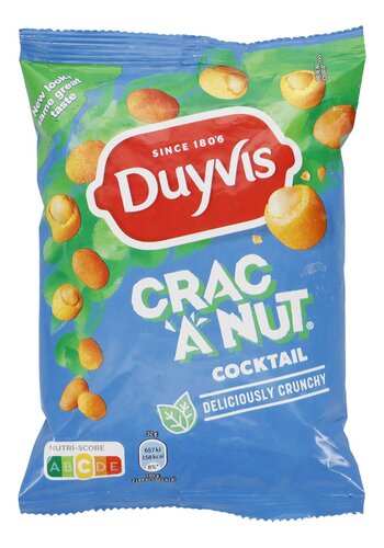 DUYVIS Crac-A-Nut Cocktail – Crunchy Coated Peanuts | Spicy Flavor | 200g x6 | Savory Snack | Free EU Delivery Over €379