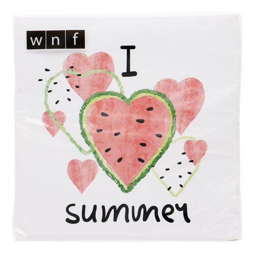 WNF “I Love Summer” Paper Napkins – 33cm | 20pcs per Pack x6 | Colorful Party Napkins | Free EU Delivery Over €379