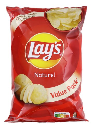 LAY'S Naturel Potato Chips – 300g x6 | Classic Salted Snack | Vegan, Halal, Gluten-Free | Free EU Delivery Over €379