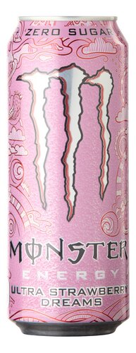 Monster Energy Ultra Strawberry Dreams Zero Sugar 500ml – Pack of 24 Cans | Strawberry Flavor | Vegan, Halal | Free EU Shipping