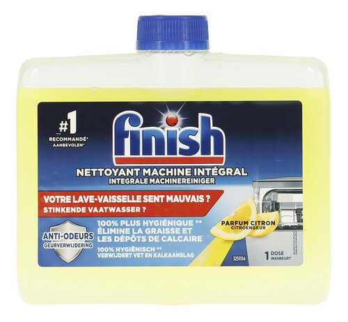FINISH Dishwasher Cleaner – Lemon & Regular | 250ml x6 | Deep Cleaning & Limescale Removal | Halal, Vegan | Free EU Delivery Over €379