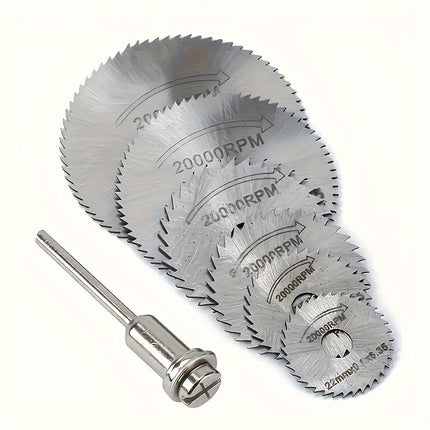 7pcs High-Speed Steel Cutting Blade Set – For Wood, Plastic, Copper, Aluminum & Soft Metals
