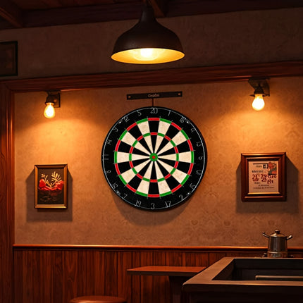 Tournament-Size Bristle Dart Board – Indoor Hanging Target Game with Steel Tip Darts & Mounting Hardware – Classic Dartboard for Adults