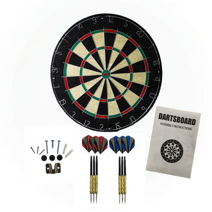 Tournament-Size Bristle Dart Board – Indoor Hanging Target Game with Steel Tip Darts & Mounting Hardware – Classic Dartboard for Adults