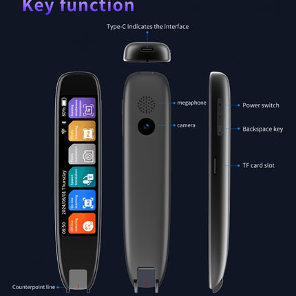 142-Language Translation Pen for Reading Disabilities – OCR Scanning, Text to Speech & AI Translation, USB Rechargeable, Wireless Connectivity – Ideal for Learners, Travelers & Professionals