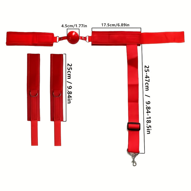 Sexy Solid Color Adjustable Couple’s Play Set – Intimate Gamewear for Adults, Seductive Design & Flexible Fit for All Body Types