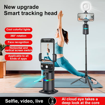 Automatic Face Tracking Tripod – 360° Intelligent Rotating Phone Holder with Gesture Control, No App Needed, Ideal for Vlogs & Live Streaming