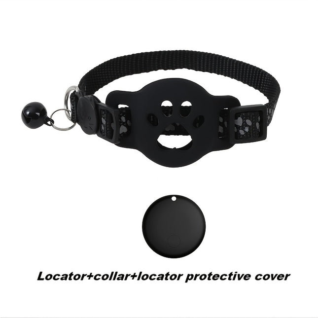 Pet Cat Positioning Collar Set | GPS Smart Tracker with Silicone Case | iOS Only | Live Tracking | Anti-Lost Collar