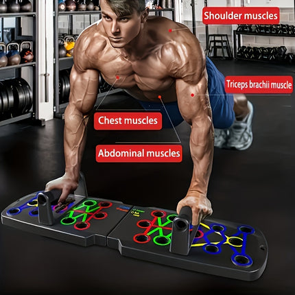 Multi-Functional Folding Push-Up Board – Chest, Back, Arm & Core Training System, Home Workout Equipment