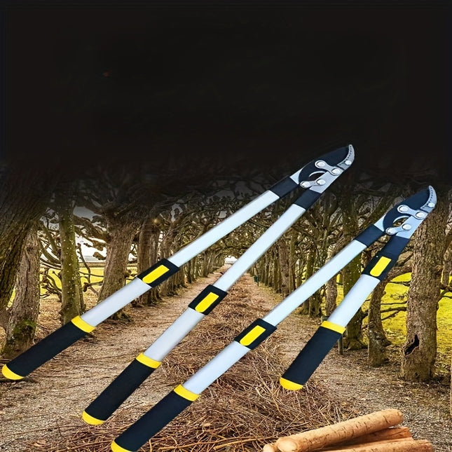 Professional Telescopic Bypass Pruning Shears – Heavy-Duty Garden Lopper with Extendable Metal Body & Ergonomic Grip for Tree Branches & Landscaping