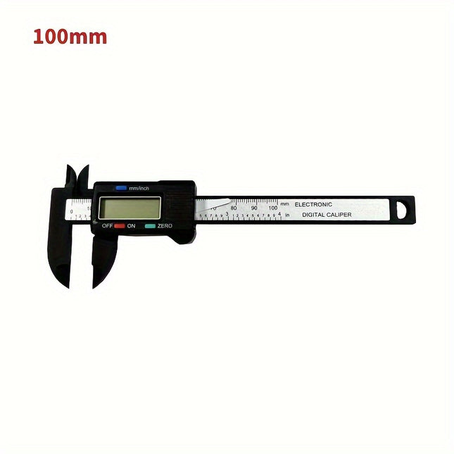 Digital Vernier Caliper – 6"/4" Precision Measuring Tool with LCD Display, Carbon Fiber Body, Button Battery Powered