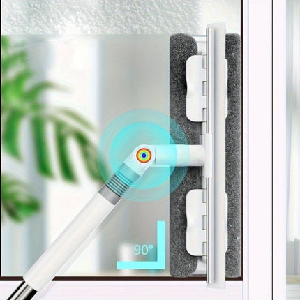 2-in-1 Multi-Functional Glass Wiper – Stainless Steel & Plastic Window and Surface Cleaner for Bathroom, Glass, Floors, and Outdoor Use