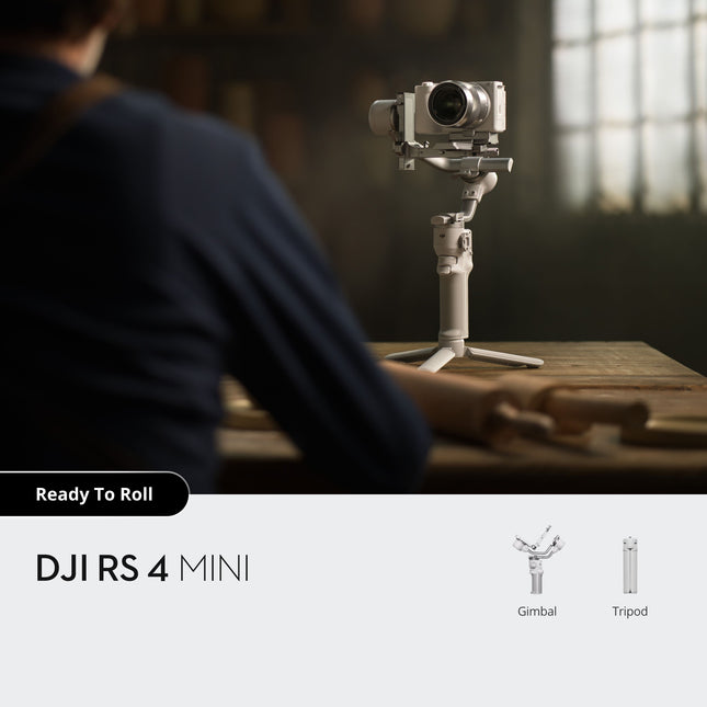 DJI RS 4 Mini Gimbal Stabilizer – Lightweight, Intelligent Tracking, 2nd-Gen Axis Locks, Native Vertical Shooting