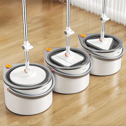 Joybos Spin Mop and Bucket System – 360° Swivel Handle, 6 Microfiber Pads, Hands-Free Self-Cleaning Design for All Floor Types