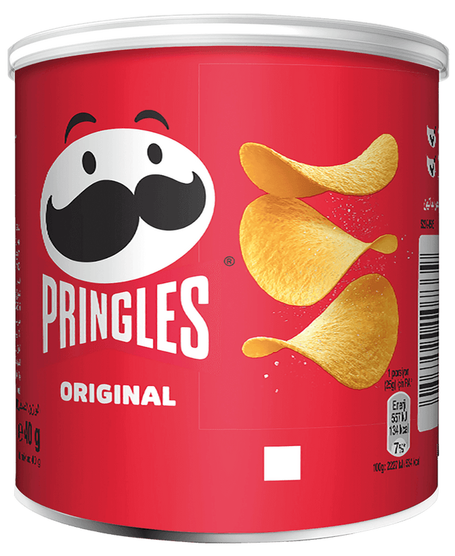 Pringles Original Salted 40g – Pack of 24 Mini Cans | Classic Crispy Snack | Halal | Free EU Shipping