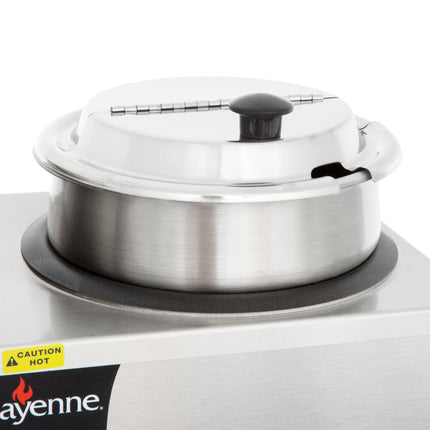 Vollrath Twin-Well 4 Qt. x 2 Cayenne® Countertop Rethermalizer – 120V, Dual Thermostat, Complete with Insets & Covers